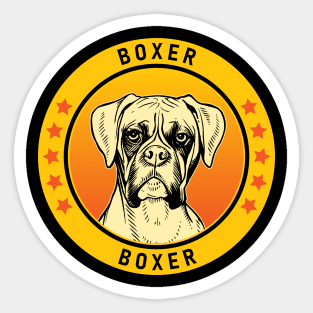 Boxer Dog Portrait Sticker